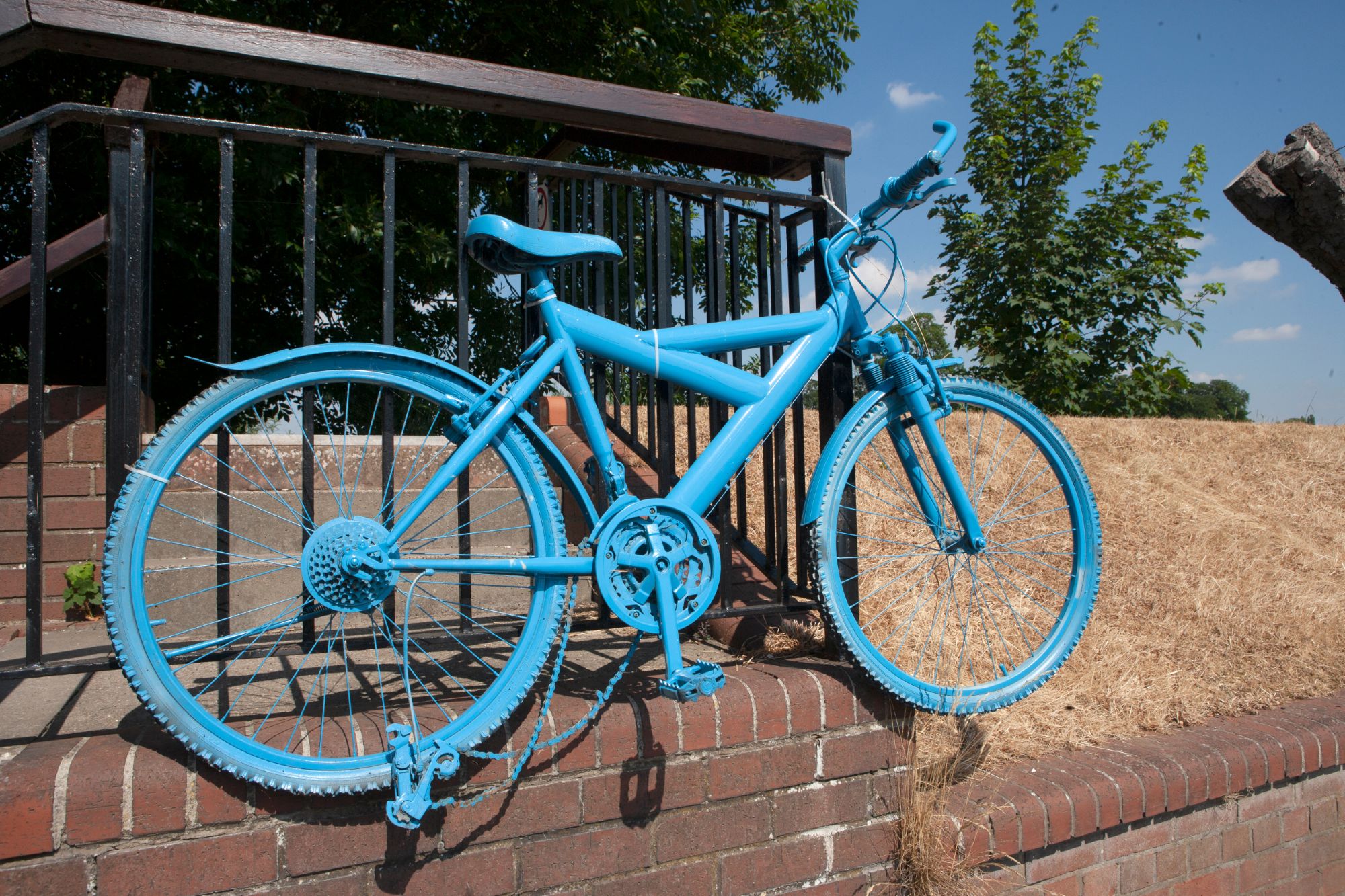 Iamge of blue bicycle