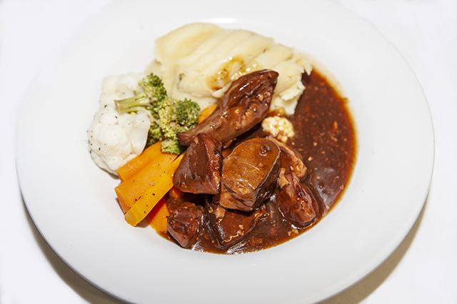 mouth-watering image of a plate of food at thye Percy Arms restaurant at Airmyn near Goole in East Yorkshire