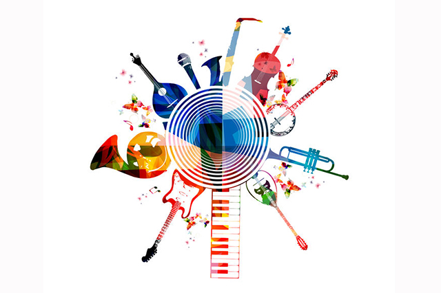 Vector image of musical instruments